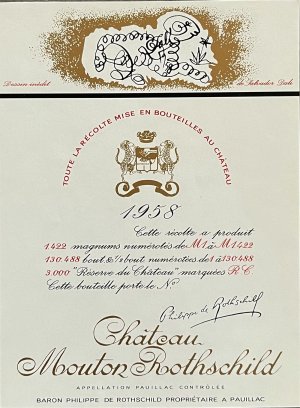 画像1: 再入荷　Salvador Dali／サルバドール・ダリ【Chateau Mouton Rothschild 1958】ワインラベル