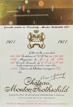 画像1: Kandinsky／カンディンスキー【Chateau Mouton Rothschild 1971】ワインラベル