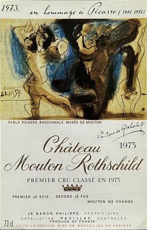 画像1: 再入荷　Picasso／パブロ・ピカソ【Chateau Mouton Rothschild 1973】ワインラベル