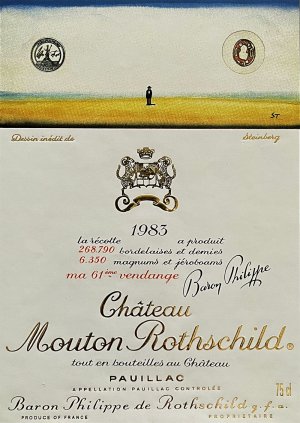 画像1: 再入荷　Saul Steinberg／ソウル・スタインバーグ【Chateau Mouton Rothschild 1983】ワインラベル